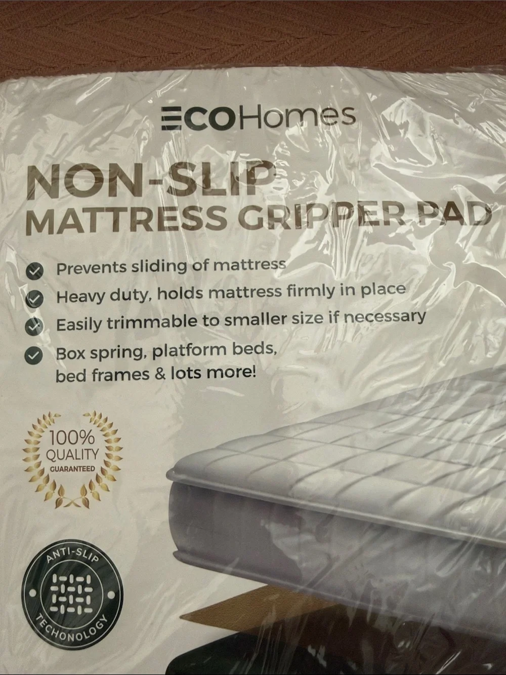 Non-Slip Mattress Gripper Pad - Beige